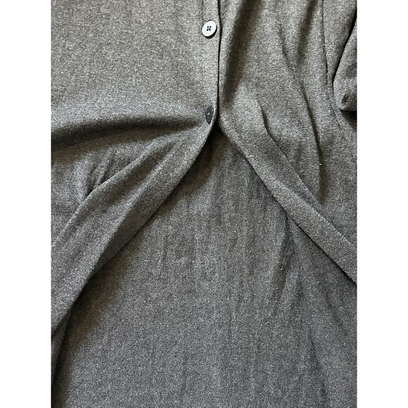 J Jill Wool Blend Longline Cardigan Sweater Gray Pockets Open 3 Button Detail XL - Picture 11 of 14